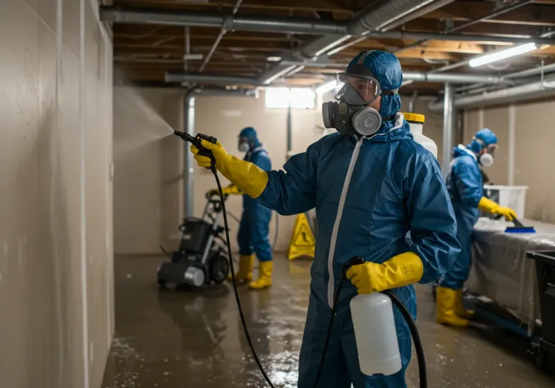 Basement Sanitization and Antimicrobial Treatment process in Turlock, CA